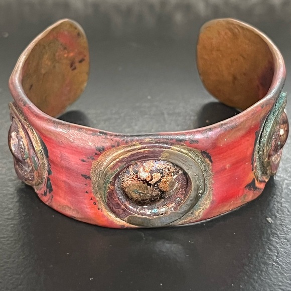 Artisan Copper and Mixed Metals Cuff Bracelet - Picture 6 of 12